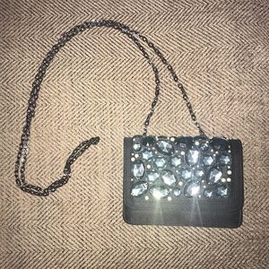 Betsy Johnson pearl and crystal side/crossbody bag